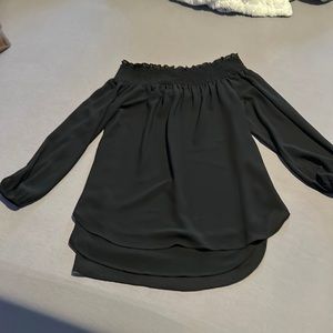 Michael Kors size small off the shoulder black blouse